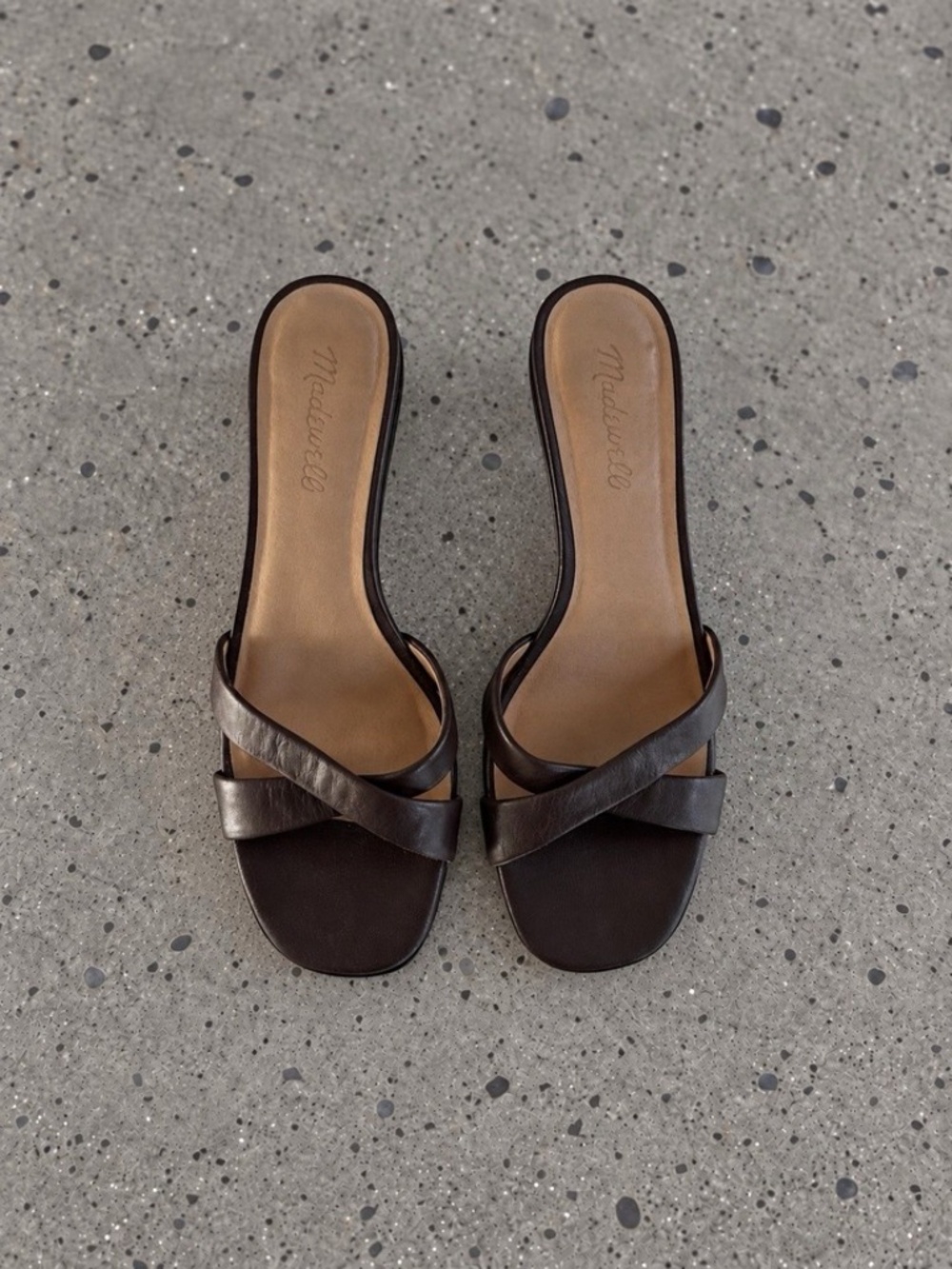 Madewell The Rachelle Kitten-Heel Sandal Brown Women's Sz 7.5 US❤️